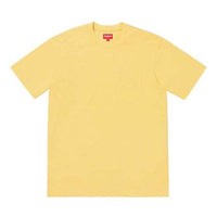 Supreme SS19 Overdyed Pocket Tee Short Sleeve Unisex Yellow SUP-SS19-10019