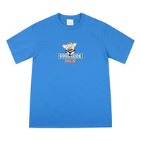 MLB Chest Piggy Printing Short Sleeve Version Unisex Blue 31TSTG931-07U