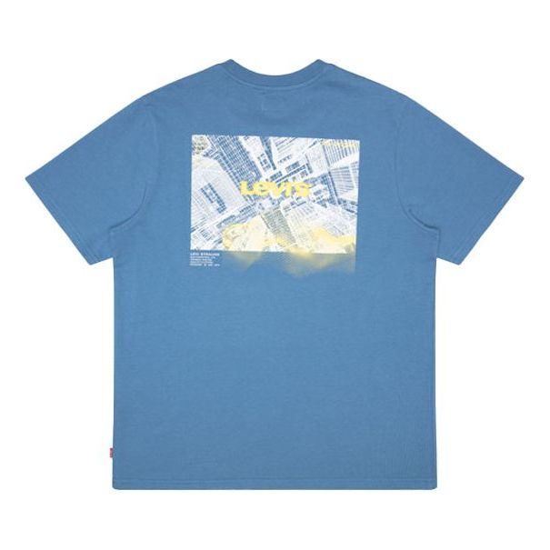 Men's Levis Round Neck Logo Short Sleeve Blue T-Shirt 16711-0002