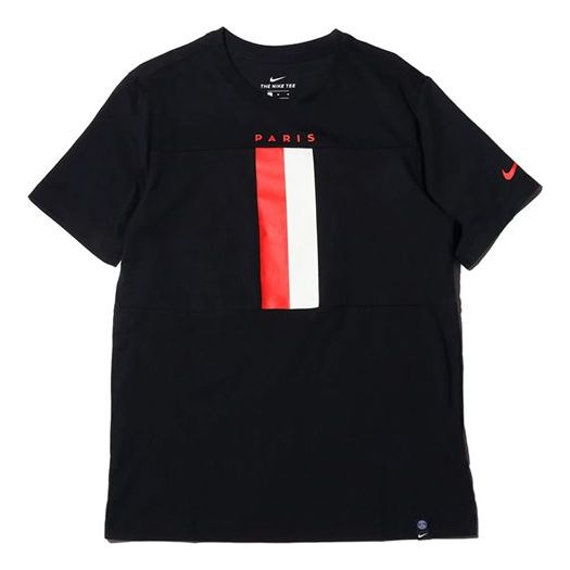 Nike AS PSG M NK TEE Paris Saint-Germain Sports Short Sleeve Black AQ7468-010
