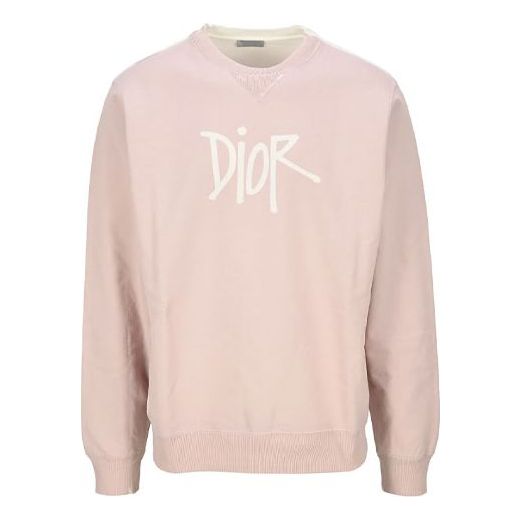 Men's DIOR Graffiti Signature Printing Loose Pink 033J604B-0531-400