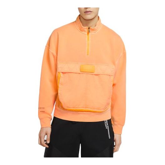 Air Jordan 23 MENS Engineered Casual Sports Half-zipper Stand Collar Orange CJ5998-810