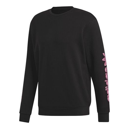 adidas originals Athleisure Casual Sports Round Neck Long Sleeves Black DV2037
