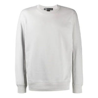 Men's Y-3 Back Logo Printing Round Neck Pullover Gray FJ0351