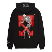 Off-White x UNDERCOVER Crossover Skeleton Printing hooded Long Sleeves Black OMBB046G197620101088