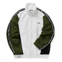 FILA FUSION inline Casual Sports Woven Stand Collar Jacket White T11M011504F-WT
