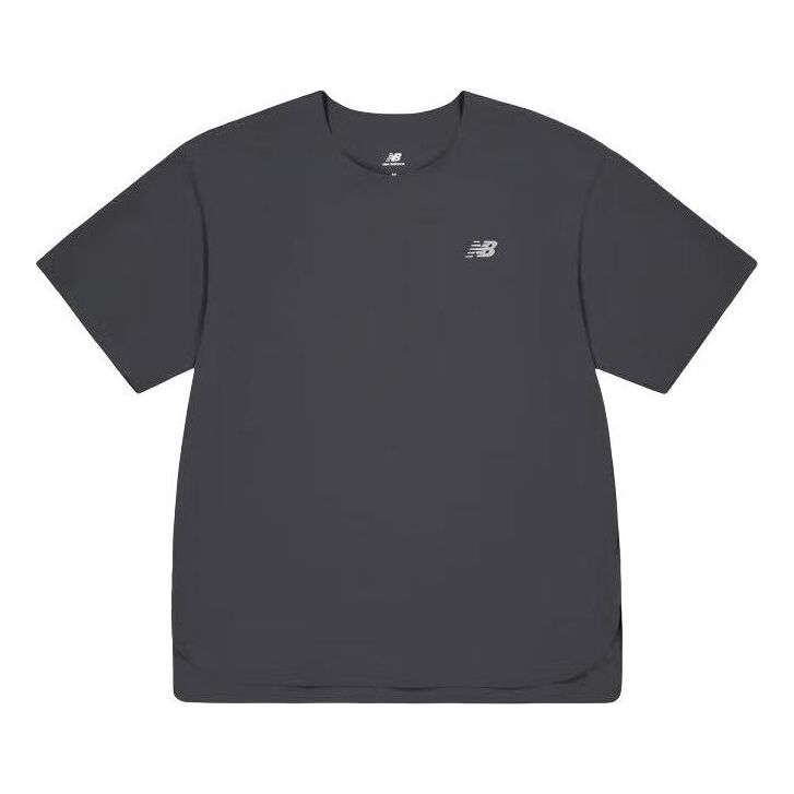New Balance NB Logo Cotton T-Shirt Asia Sizing 'Grey' NEE25061-CHL