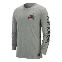Air Jordan Casual Sports Round Neck Pullover Long Sleeves Gray AT8897-091