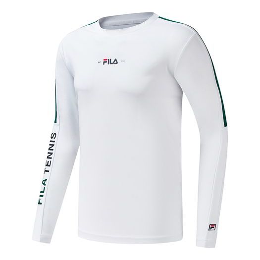 FILA Athletics Tennis Sports Round Neck Long Sleeves White A11M113201F-WT