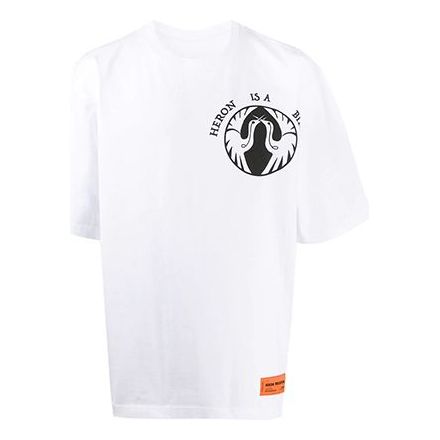 Men's HERON PRESTON Printing Short Sleeve White HMAA019F20JER0040110