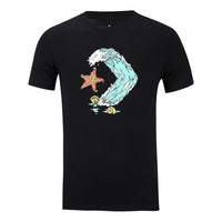 Converse Star Chevron Ocean T-Shirt Asia Sizing 'Black' 10008087-A01