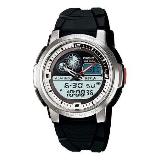 Men's CASIO Classic Multifunction Watch AQF-102W-7B Mens Black Analog/Digital Combo AQF-102W-7B2021