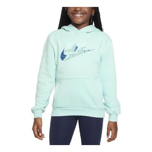 (GS) Nike Sportswear Club Fleece Graphic Hoodie 'Jade Ice' FD3170-346