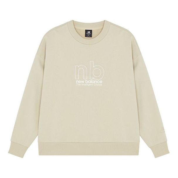 (WMNS) New Balance ( IU ) New Balance Casual Round Neck Long Sleeves Solid Color Pullover Hoodie Yellow AWT14358-PEB