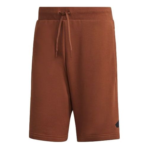adidas M Fi Short Logo Printing Sports Lacing Loose Shorts Brown GM6469