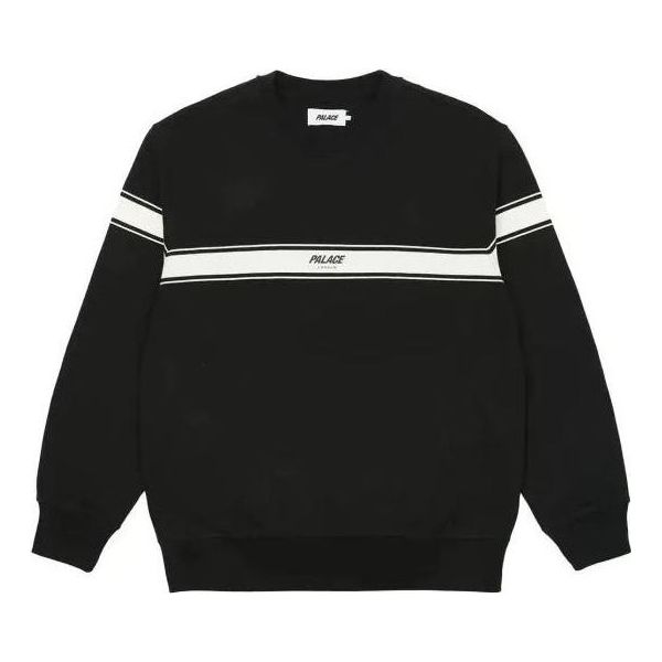 Palace FW22 Striped Contrast Sweatshirt 'Black' PLA-FW22-283