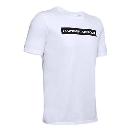 Under Armour UA Bar Originators Training Sports Breathable Short Sleeve Couple Style White 1352045-100