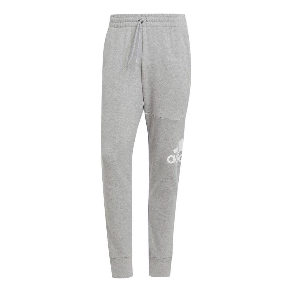 adidas Essentials French Terry Tapered Cuff Logo Pants 'Grey' HA4345