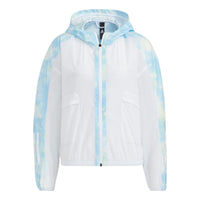 (WMNS) adidas Met Aop Windbreaker Asia Sizing 'Blue' HI6828