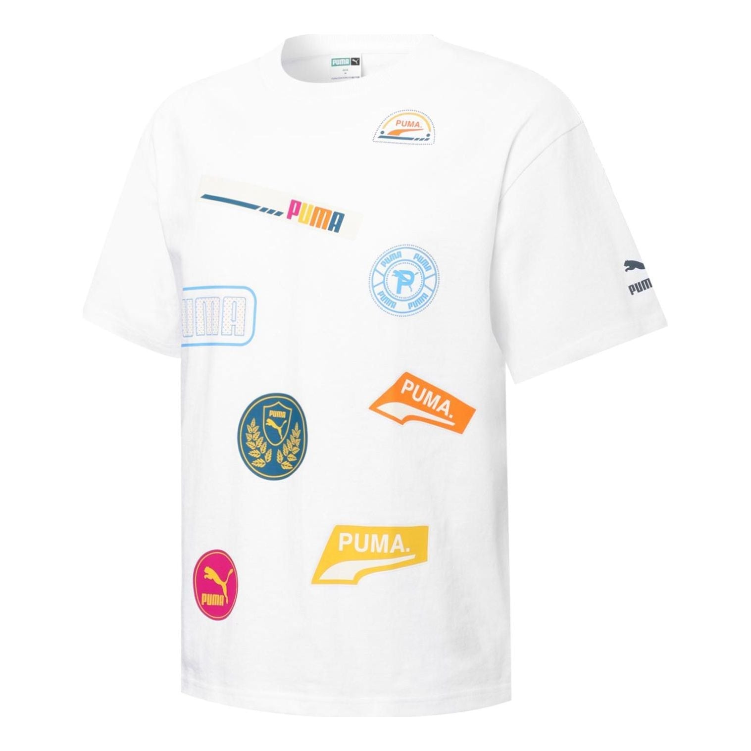 PUMA Mix Badge Logo Tee 'White' 537795-02