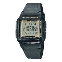 Men's CASIO EDIFICE Series Gold Color Classic Retro Small Rubber DB-36-9AV Mens Black Digital DB-36-9AVSDF