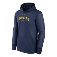 Nike Therma MLB Milwaukee Brewers Authentic Collection Practice Pullover Hoodie 'Navy' NAC3160NMZB-J37