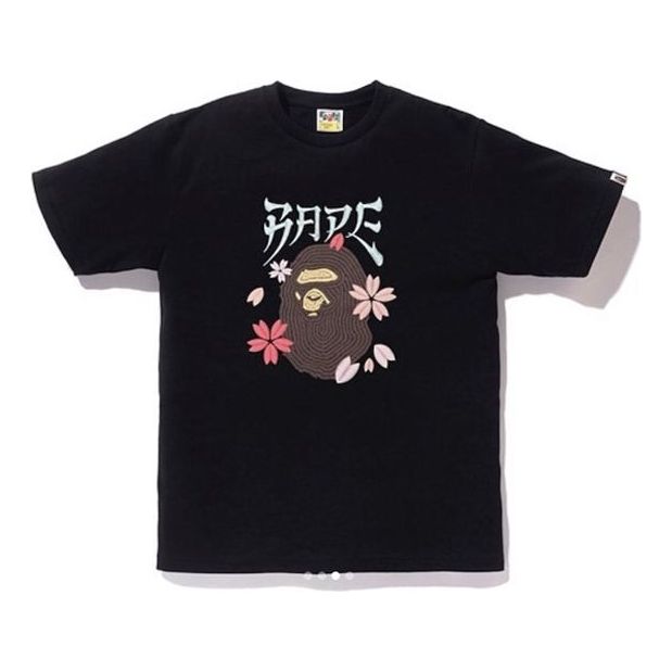 Bape Embroidery Style Sakura Ape Head Tee 1G30-110-082