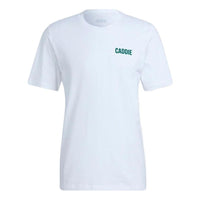 Men's adidas Alphabet Printing Round Neck Pullover Short Sleeve Japanese Version White T-Shirt HA8765