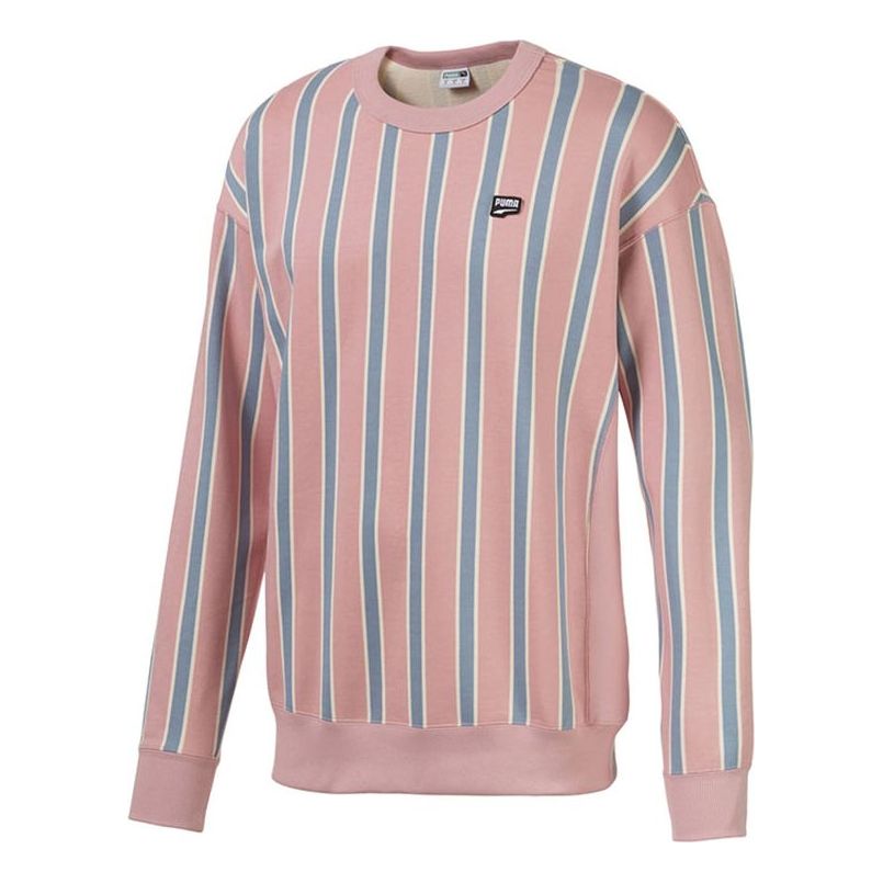 PUMA Downtown Long Sleeve Sweater 'Pink Blue' 596029-14
