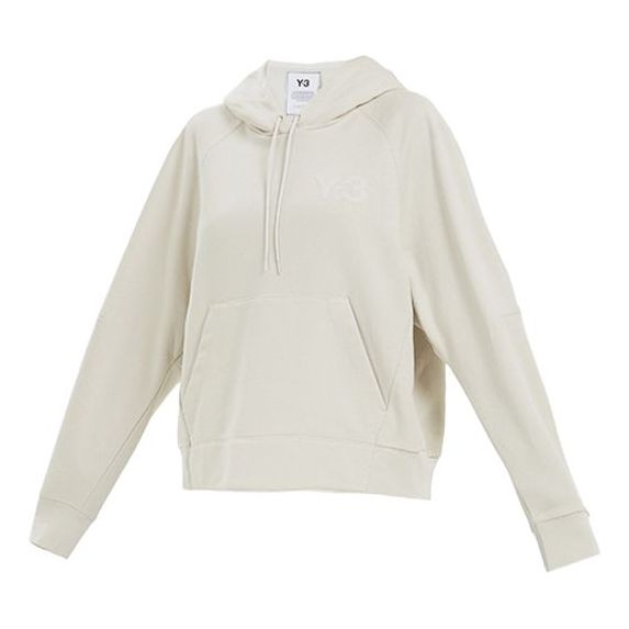 (WMNS) Y-3 Logo Pattern Casual hooded Long Sleeves Hoodie White GK4422