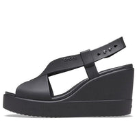 (WMNS) Crocs Brooklyn Cozy Non-Slip Sports Black Sandals 206222-060