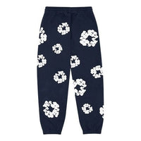 Denim Tears Cotton Wreath Logo Sweatpants 'Navy White' 401-080-30