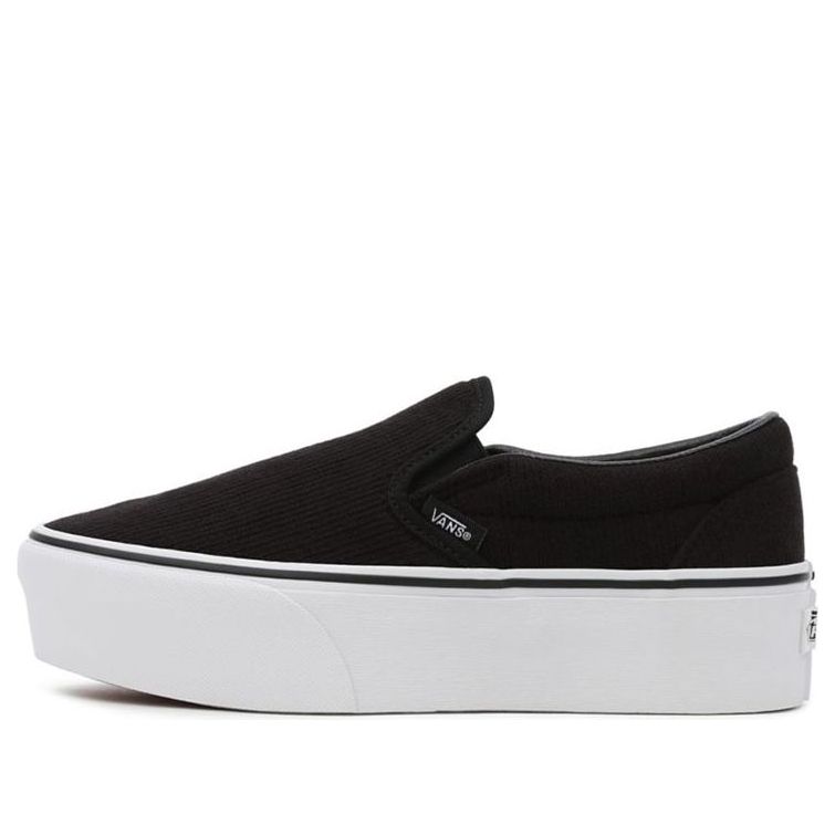 Vans Rib Knit Slip-On Stackform 'Black White' VN0A7Q5RB11