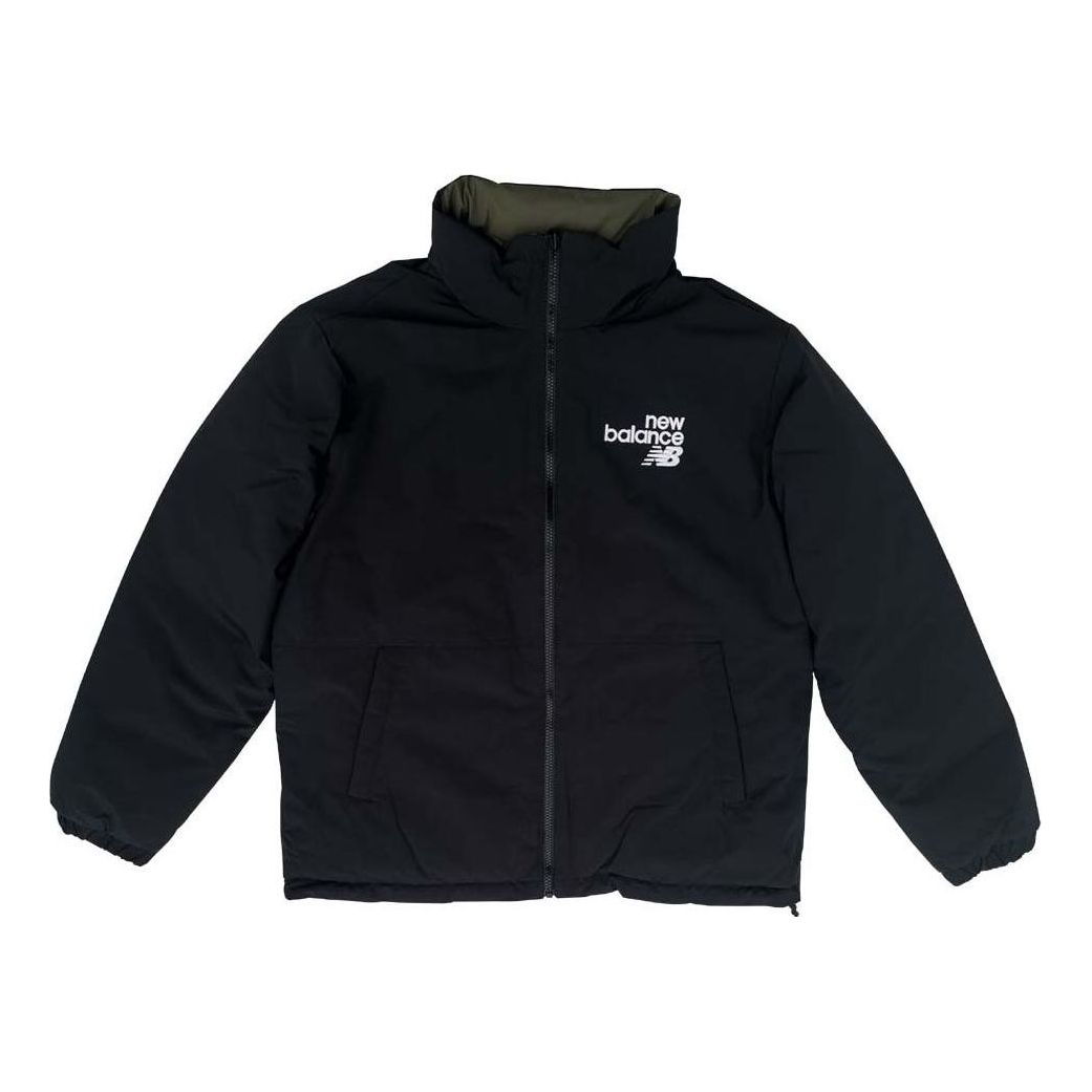 New Balance logo Sportswear Jacket Asia Sizing 'Black Olive Green' AMJ24357-BK