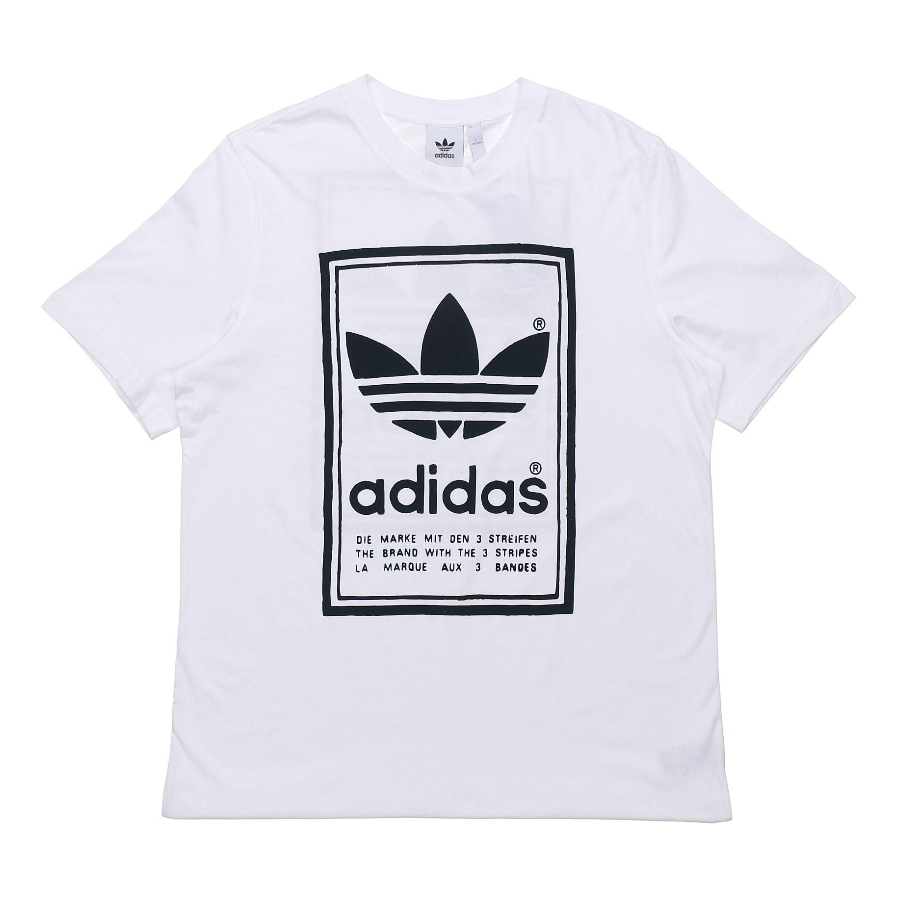 adidas originals Vintage Tee White Round Neck Breathable Short Sleeve ED6916