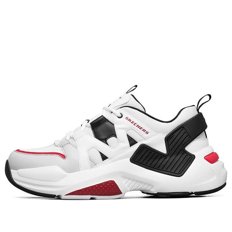 Skechers D'lites 2.0 Low-Top Running Shoes White/Black/Red 888008-WBRD
