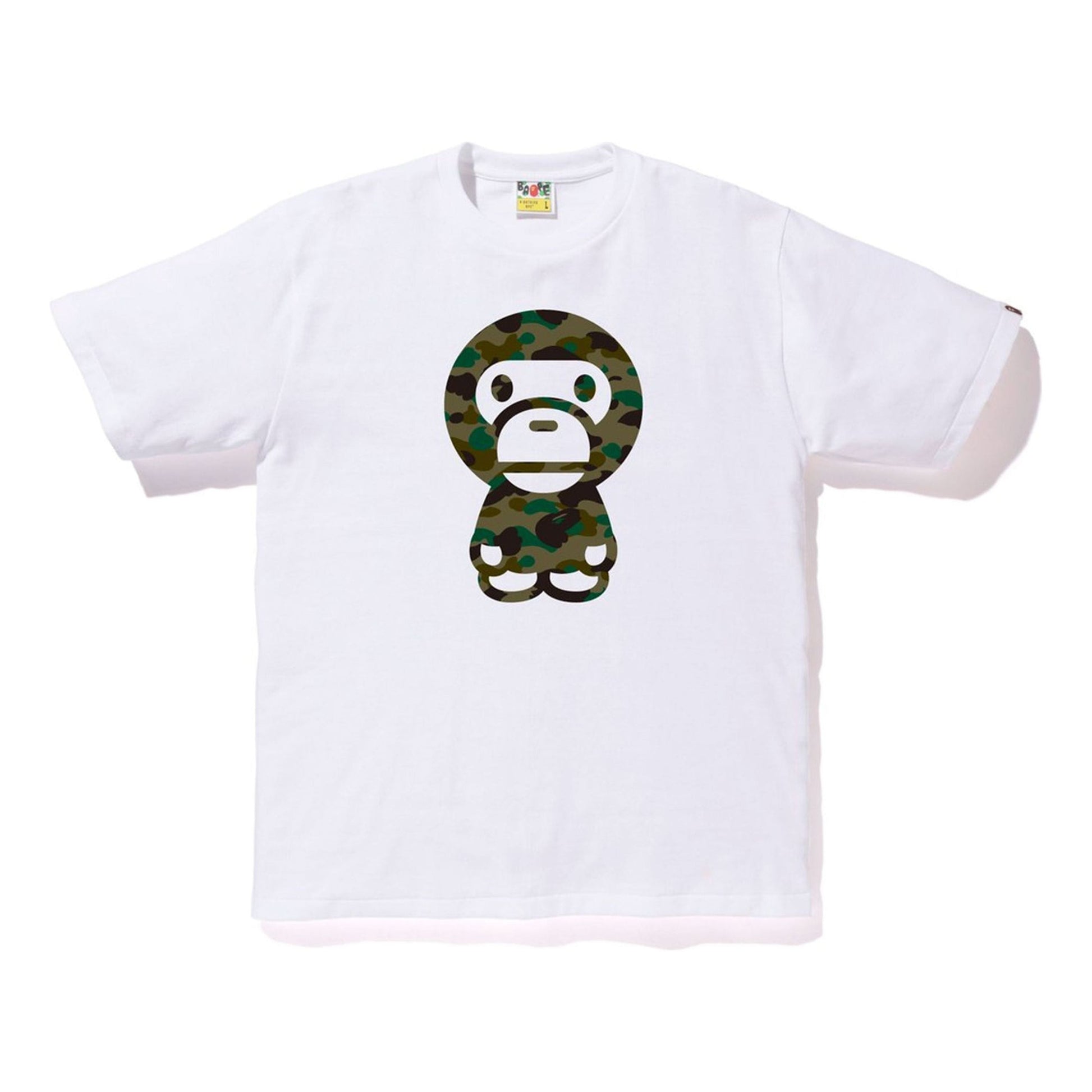 Bape 1st Camo Big Baby Milo Tee White/Green BAPE-SS18-094