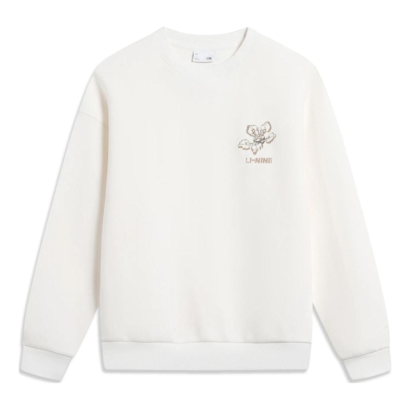 (WMNS) Li-Ning Chinese Culture Floral Graphic Sweatshirt 'White' AWDT760-2