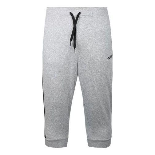 adidas Stripe Logo Printing Drawstring Sports Pants Gray DU7826