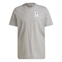 adidas 3bar Logo Tee 2 Casual Sports Alphabet Printing Short Sleeve light grey GU3641