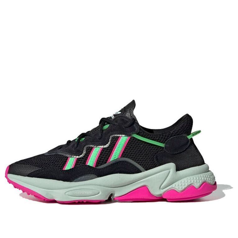 (WMNS) adidas Ozweego 'Black Shock Lime Pink' EE5714