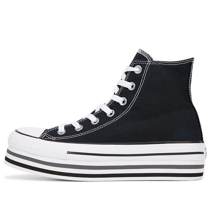 (WMNS) Converse Chuck Taylor All Star Lift High Top Sponge Cake Sole Black White 564486C