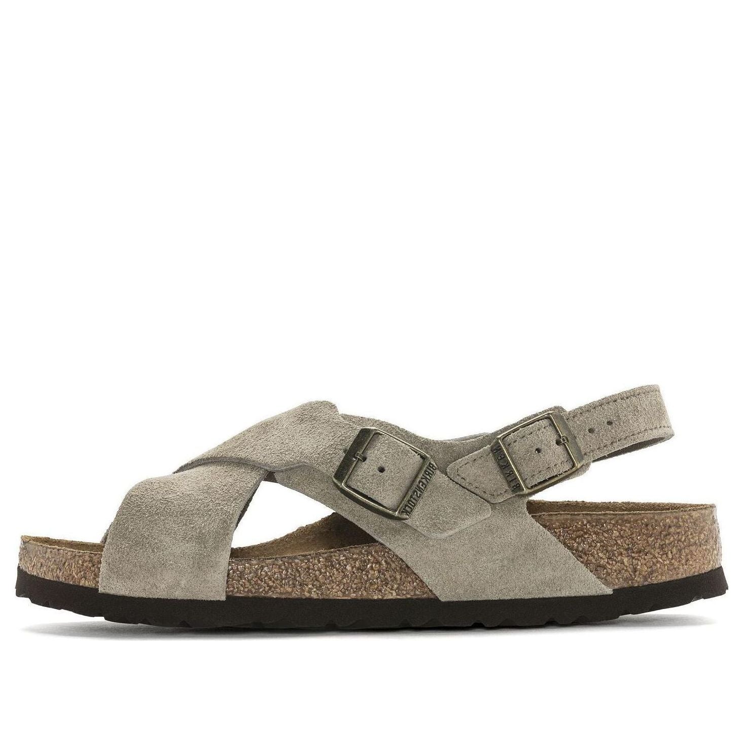 Birkenstock Tulum Suede Leather Narrow Fit Sandals 'Taupe' 1024110