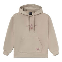 (WMNS) Li-Ning BadFive Sports Basketball Series Printing Loose Hoodie 'Beige' AWDS152-4
