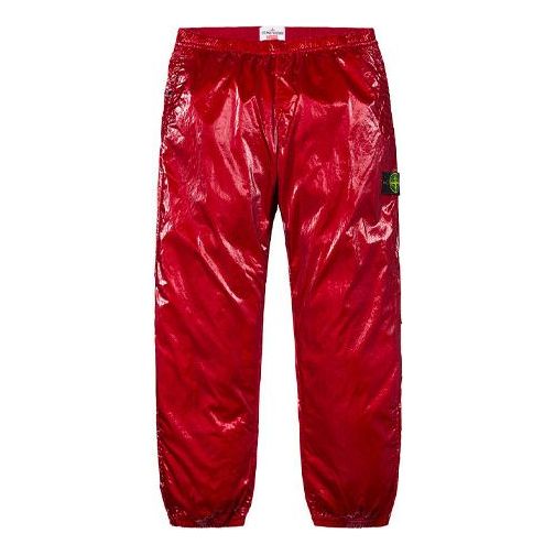 Supreme SS19 x Stone Island New Silk Light Pant Red SUP-SS19-436