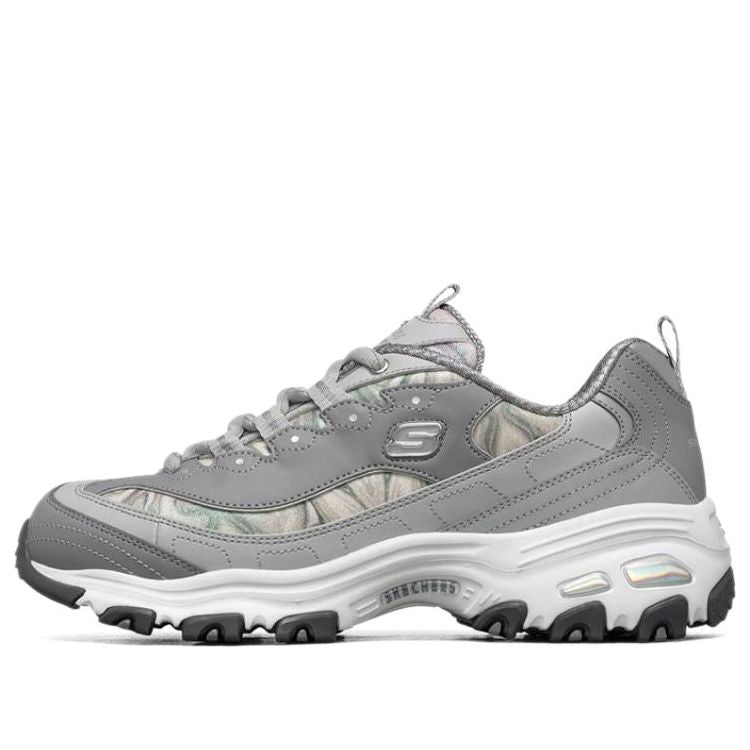 (WMNS) Skechers D lites 1.0 Running Shoes Grey/White 149240-GRY