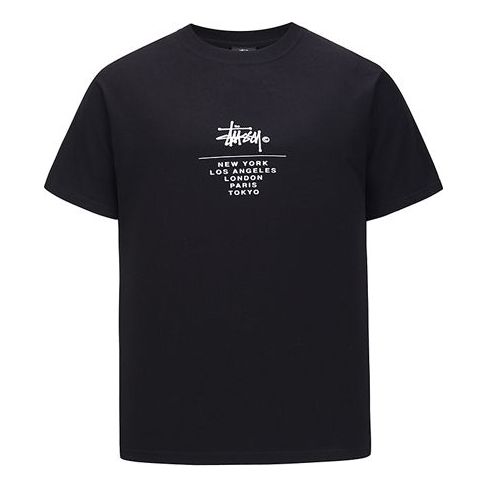 Men's Stussy Alphabet Short Sleeve t Black 2002117