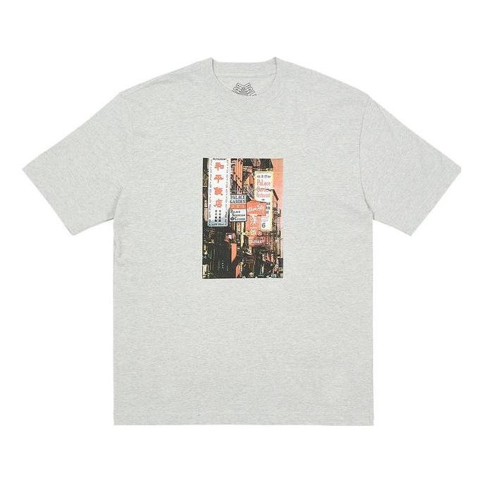 Palace Downtown T-Shirt 'Grey Marl' P24TS107