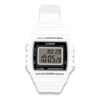 Casio Retro Stylish Simplicity Digital Cube Watch 'White'  W-215H-7AJH