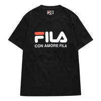 FILA FUSION Logo T-shirt 'Black' T11M829150I-BK